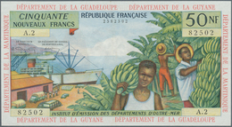 01517 French Antilles / Französische Antillen: 50 Nouveaux Francs ND P. 6a, With Light Center Fold, No Hol - Other - America