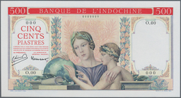 01545 French Indochina / Französisch Indochina: 500 Piastres ND P. 83p, Proof Print With Zero Serial Numbe - Indochine