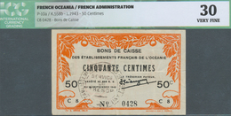 01551 French Oceania / Französisch Ozeanien: 50 Centimes L.1943 P. 10a, In Condition: ICG Graded 30 VF. - Unclassified