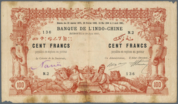 01554 French Somaliland / Französisch Somaliland: 100 Francs 1915 P. 3b Banque De L'Indochine, Used With F - Autres - Afrique