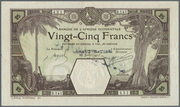 01557 French West Africa / Französisch Westafrika: Rare Issue 25 Francs 1923 DAKAR In Exceptional Conditoi - West-Afrikaanse Staten