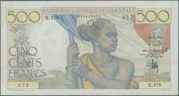 01596 French West Africa / Französisch Westafrika: 500 Francs 1948 P. 41, Getting More And More Rare On Th - Westafrikanischer Staaten