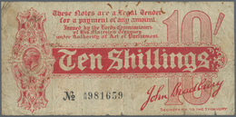 01612 Great Britain / Großbritannien: 10 Shillings ND P. 346, Stronger Used With Many Folds, Stain In Pape - Autres & Non Classés