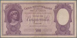 01645 Greece / Griechenland: 5000 Drachmai ND(1941) P. M7, Vertical And Horizontal Folds, 3 Minor Border T - Griechenland