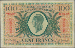 01654 Guadeloupe: 100 Francs ND P. 29a, Used With Several Folds And Creases In Paper But No Holes Or Tears - Other - America