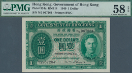 01683 Hong Kong: 1 Dollar 1949 P. 324a, Condition: PMG Graded 58 Choice AUNC EPQ. - Hongkong