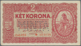 01688 Hungary / Ungarn: 2 Korona 1920 Specimen, P.58s With Perforation "MINTA", Lightly Toned Paper And Ro - Hongarije