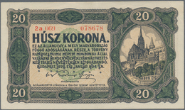01689 Hungary / Ungarn: 20 Korona 1920 Specimen, P.61s With Perforation "MINTA", Tiny Dint At Upper Right - Hungary