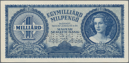 01707 Hungary / Ungarn: 1 Milliard Milpengö 1946 Specimen, P.131s With Perforation "MINTA" In AUNC Conditi - Hungary