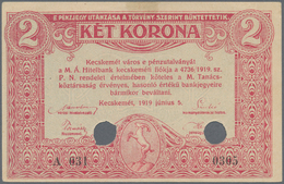 01718 Hungary / Ungarn: City Of Kecskemet 2 Korona 1919, P.NL (Adamovsky KEC-3.1.1), With Cancellation Hol - Hongrie