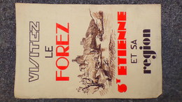 42-SAINT ETIENNE-  RARE AFFICHE PEINTE A LA MAIN -VISITEZ LE FOREZ ET SA REGION SUR CARTON VIDALON LES ANNONAY - Affiches