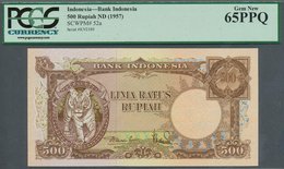 01772 Indonesia / Indonesien: 500 Rupiah ND(1957) P. 52a In Condition: PCGS Graded 65PPQ. - Indonesien