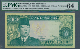 01779 Indonesia / Indonesien: 1000 Rupiah 1960 P. 88b, Condition: PMG Graded 64 Choice UNC. - Indonésie