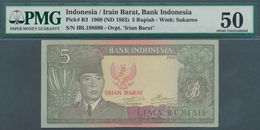 01784 Indonesia / Indonesien: Irain Barat 5 Rupiah ND(1963) P. R3, Condition: PMG 50 AUNC. - Indonesien