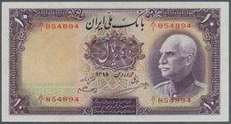 01795 Iran: 10 Riyals 1936 P. 31, Not Washed Or Pressed, In Condition: XF. - Iran