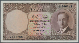 01809 Iraq / Irak: 1/2 Dinar ND(1955) P. 38, In Crisp Paper Condition, Not Washed Or Pressed, A Minor Tear - Irak