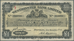 01827 Isle Of Man: 1 Pound 1955 P. 23Aa, Stronger Center Fold Which Caused A 8mm Tear At Lower Border, Ink - Autres & Non Classés