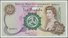 01830 Isle Of Man: 10 Pounds ND(1972) P. 31b, Very Light Center Fold And A Few Dints In Paper But Still Ve - Otros & Sin Clasificación