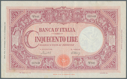 01871 Italy / Italien: 500 Lire 1950 P. 90, Rare And Searched-for Issue, Center Fold, Lighter Horizontal F - Autres & Non Classés