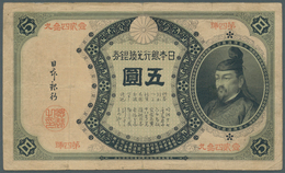 01890 Japan: 5 Yen In Silver ND (1906) P. 27. This Convertible Silver Note Issue Is In Used Condition With - Japan