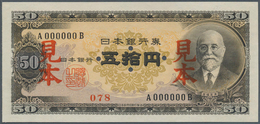 01895 Japan: 50 Sen ND(1951) SPECIMEN P. 88s, With Zero Serial Numbers, Specimen Overprint And Cancellatio - Giappone