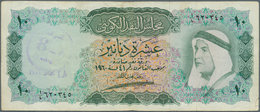 01918 Kuwait: 10 Dinard ND P. 5, Used With Vertical Folds And Bank Stamp In Watermark Area, No Holes, One - Kuwait