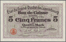 01936 Luxembourg: 5 Francs 1914 P. 23r Remainder, Only A Slight Corner Dint Otherwise Perfect Condition: A - Luxemburg