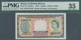 01968 Malaya & British Borneo: 1 Dollar 1953 P. 1a In Condition: PMG Graded 35 Choice VF. - Maleisië