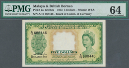 01969 Malaya & British Borneo: 5 Dollars 1953 P. 2a, Condition: 64 Choice UNC. - Malasia