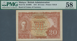 01978 Malaya: 20 Cents 1941 P. 9a In Condition: PMG Graded 58 Choice AUNC. - Malaysia