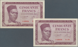 02001 Mali: 2 Pcs 50 Francs 1960 P. 1 In Condition: UNC. (2 Pcs) - Malí