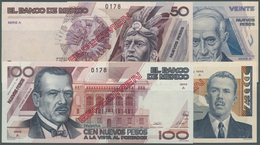 02024 Mexico: Set Of 4 Specimen Notes Containing 20 Pesos 1992, 50 Pesos 1992, 100 Pesos 1992 And 10 Nuevo - Messico