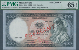 02045 Mozambique: 1000 Escuods 1972 Specimen P. 112s In Condition: PMG Graded 65 GEM UNC EPQ. - Mozambique