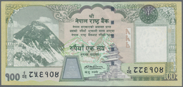 02049 Nepal: 100 Rupees ND(2008-2010), P.64a With Two Different Serial Numbers / Letters At Left And Right - Népal