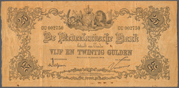 02061 Netherlands / Niederlande: 25 Gulden 1918 P. 21, 3 Vertical And 1 Stronger Horizontal Fold, No Holes - Sonstige & Ohne Zuordnung