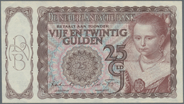 02069 Netherlands / Niederlande: Set Of 2 Notes Containing 10 Gulden 1940/44 (F) And 25 Gulden 1944 (UNC), - Other & Unclassified