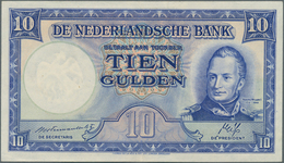 02072 Netherlands / Niederlande: 10 Gulden 1945 P. 75, Light Center Fold And Light Handling In Paper But N - Sonstige & Ohne Zuordnung