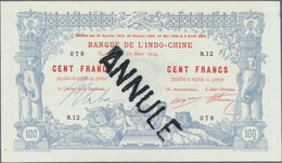 02085 New Caledonia / Neu Kaledonien: Very Rare Banknote 100 Francs 1914 Banque De L'Indochine P. 17 With - Numea (Nueva Caledonia 1873-1985)