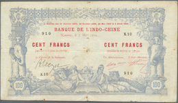 02087 New Caledonia / Neu Kaledonien: 100 Francs 1914 Noumea Banque De L'Indochine P. 17, With Block Lette - Nouvelle-Calédonie 1873-1985