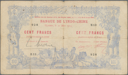 02098 New Caledonia / Neu Kaledonien: 100 Francs 1914 Noumea Banque De L'Indochine P. 17, Dated 11.03.1914 - Nouméa (New Caledonia 1873-1985)