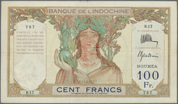 02107 New Hebrides / Neue Hebriden: 100 Francs Noumea With Red Overprint "Nouvelles Hebrides France Libre" - Nuove Ebridi