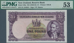 02110 New Zealand / Neuseeland: 1 Pound ND(1955-56) P. 159a In Condition: PMG Graded 53 AUNC. - Nouvelle-Zélande