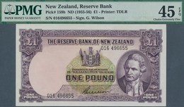 02111 New Zealand / Neuseeland: 1 Pound ND(1955-56) P. 159b In Condition: PMG Graded 45 Choice XF EPQ. - Nieuw-Zeeland