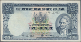 02112 New Zealand / Neuseeland: 5 Pounds ND P. 160b, With Light Folds In Paper, No Holes Or Tears, Not Was - New Zealand