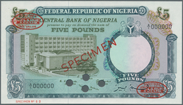 02127 Nigeria: 5 Pounds 1967 TDLR Specimen, P.9s In UNC Condition - Nigeria