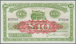 02153 Northern Ireland / Nordirland: 10 Pounds 1944 P. 237a, Provincial Bank Of Ireland Limited, Light Cen - Autres & Non Classés