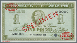 02154 Northern Ireland / Nordirland: 1 Pound 1965 Specimen P. 243s, Provincial Bank Of Ireland Limited, In - Altri & Non Classificati