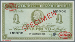 02154 Northern Ireland / Nordirland: 1 Pound 1965 Specimen P. 243s, Provincial Bank Of Ireland Limited, In - Andere & Zonder Classificatie