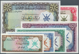 02177 Oman: Muscat & Oman Complete Set From 100 Baisa To 10 Rials ND P. 1-6, The 1/4, 5, 10 And 1 Rials In - Oman