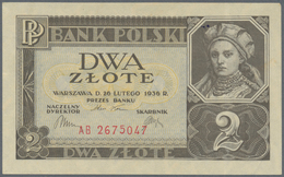 02204 Poland / Polen: Pair With 2 Zlote 1936 P.76a (XF+) And 20 Zlotych 1936 P.77 (VF) (2 Pcs.) - Polen